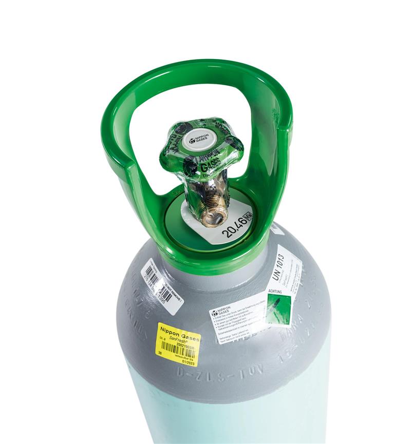Draufsicht Gasflasche