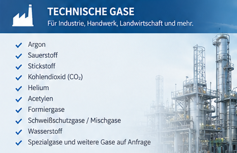 Info Plakat Technische Gase